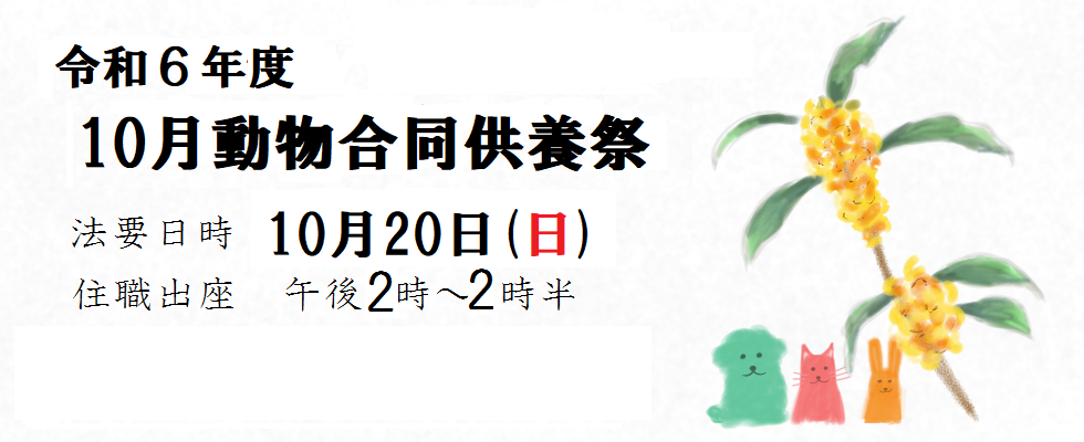 2024年10月合同動物供養祭